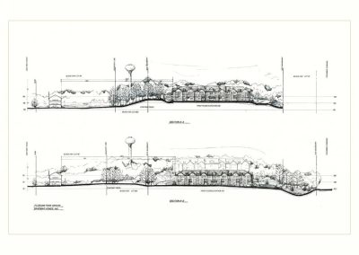 6 Site Sections for Florham Park Senior Braemar Homes Inc